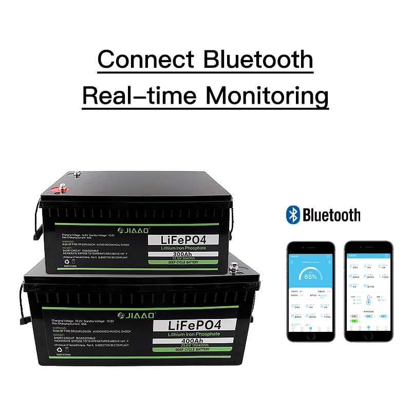 25V 300/400Ah dobíjecí lithium iontové baterie LiFePO4 s Bluetooth BMS